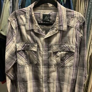 PrAna Mens Long Sleeve Button Down